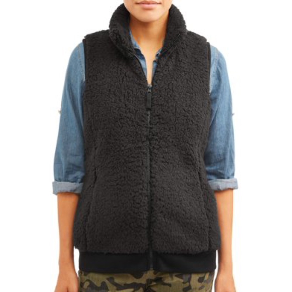❗️Women Black Plush Vest